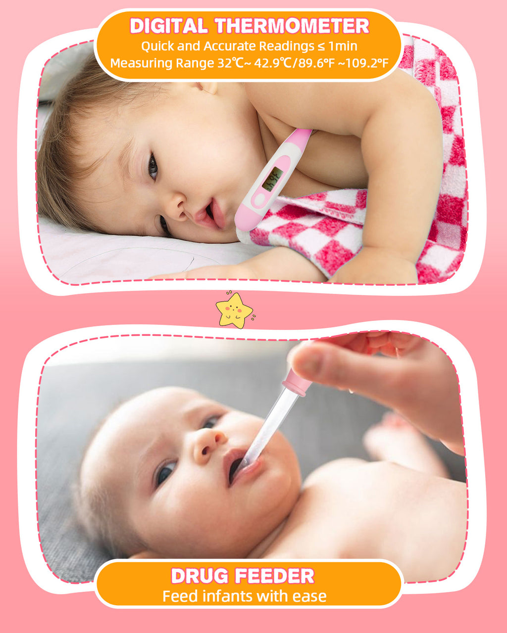 Baby Pflegeset Neugeborene, BabyPflegeset mit Nagelset Maniküre baby, Baby Haarbürste, Kamm, Fingerzahnbürste, Schere, Nasenaspirator, Babypflege Essentials Erstausstattung Set für Newborn