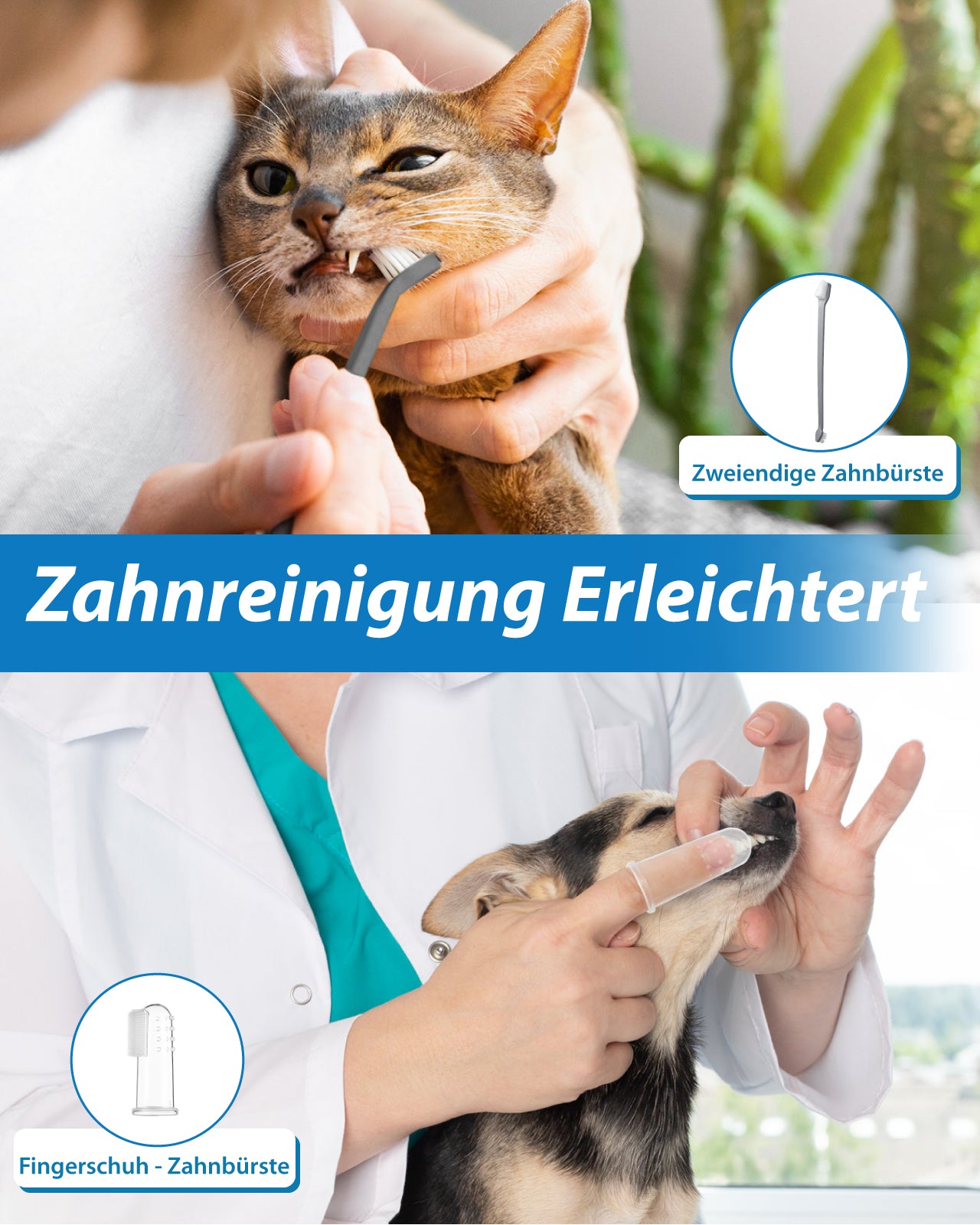 Ultraschall Zahnsteinentferner Zahnreinigung für Hund, 14 Teiliges Set Zahnbürste Zahnreinigungsset Hunde Zahnstein Entfernen selbst, Elektrische Zahnreiniger mit 5 Modi/LED-Licht (Schwarz)