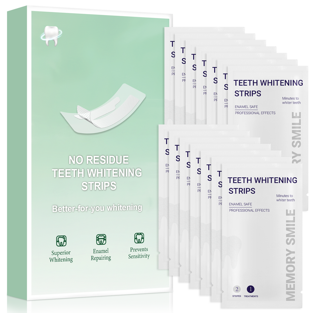 Teeth Whitening Strips Zähne Zahnaufhellung - 28 White Stripes Bleaching Zahn Aufhellen Set frei von Peroxide, Schonende Zahnbleaching Zahnweiss Bleichen Weiß Machen Zahnstrips Sofort - 14 Anwendungen