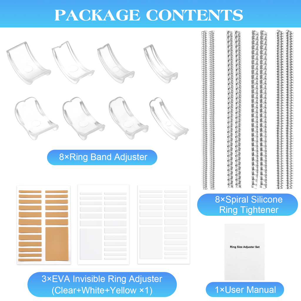 19/15 Stück Ring Verkleinerung Unsichtbar, Lullu Ringverkleinerer Unsichtbarer Ring Verkleinern Size Adjuster Kleiner Enger Machen, Ringgrößenversteller Silikon für Ringe Breite